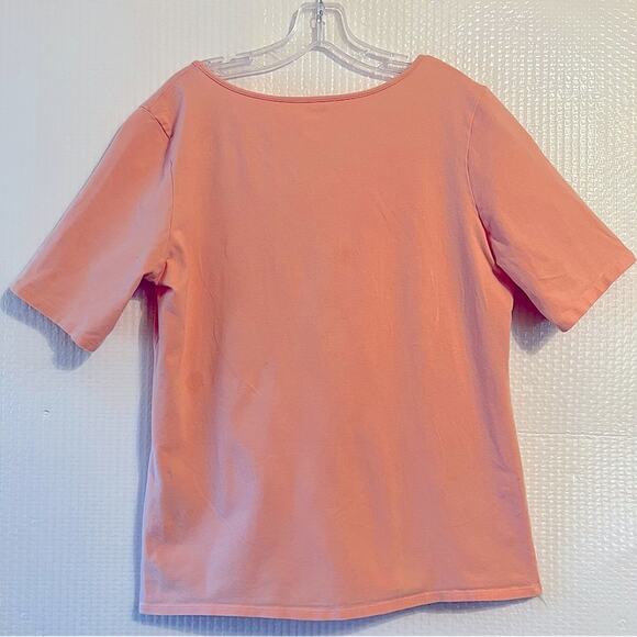 Duluth Trading Company scoop neck tee.  XL short sleeve. Coral Color - Picture 3 of 4